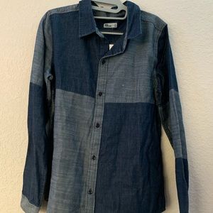 woven denim dress shirt